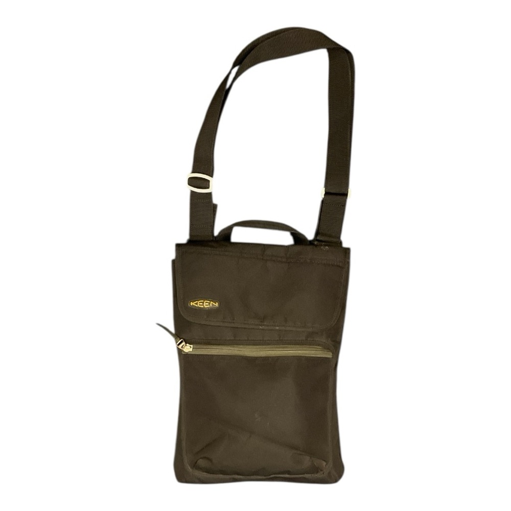 🎒 KEEN Brown Nylon Crossbody Travel Organizer Bag‎